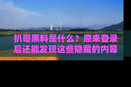 扒哥黑料是什么？原来登录后还能发现这些隐藏的内幕！