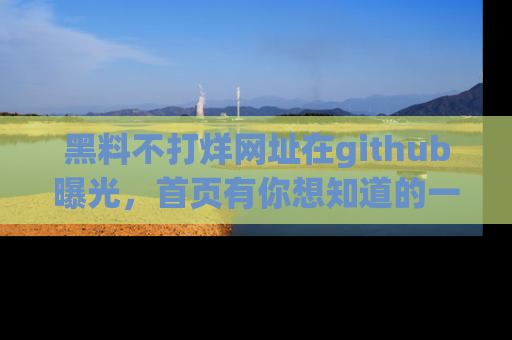 黑料不打烊网址在github曝光，首页有你想知道的一切幽默趣事，快来看看