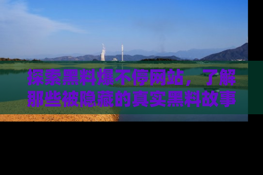 探索黑料爆不停网站，了解那些被隐藏的真实黑料故事